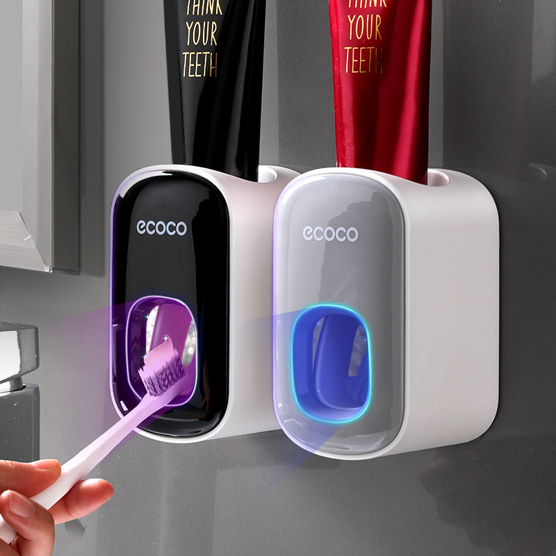 Distributeur de dentifrice automatique mural et organisateur de soins bucco-dentaires — Organisateur de stockage