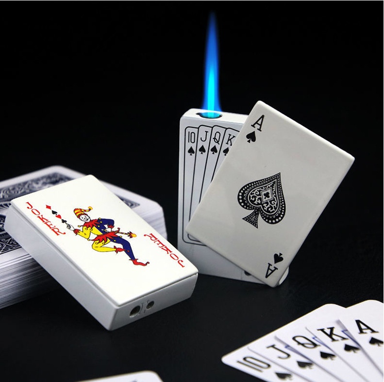 Poker-Style Butane Torch Lighter – Refillable & Durable