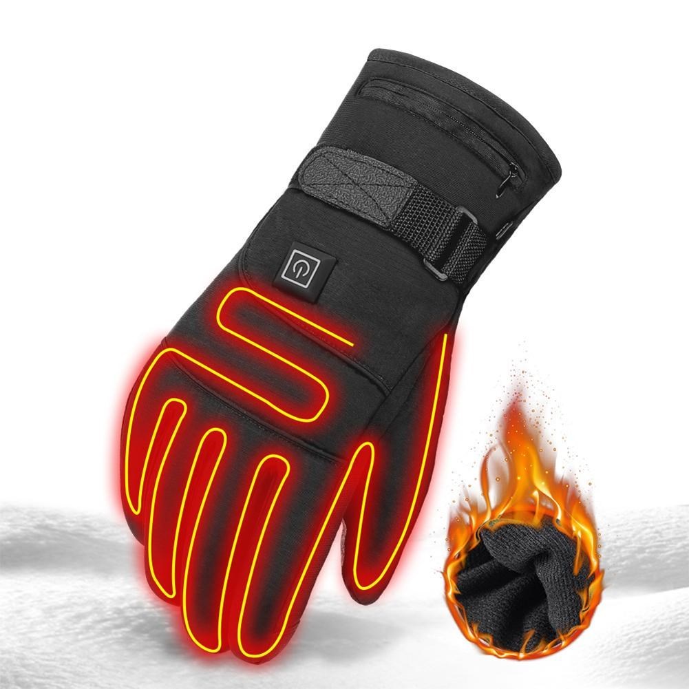 Gants Électriques Chauffants à Écran Tactile pour Sports d'Hiver et Moto — Gants d'hiver