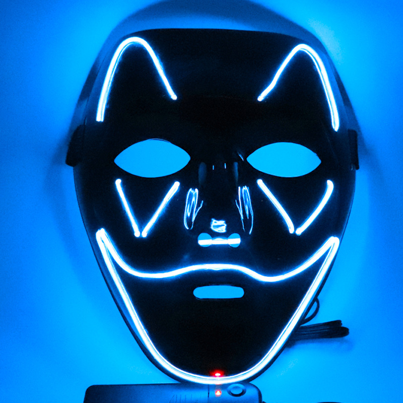 Décor mural LED Halloween Chauve-souris avec lumière bleu glacé