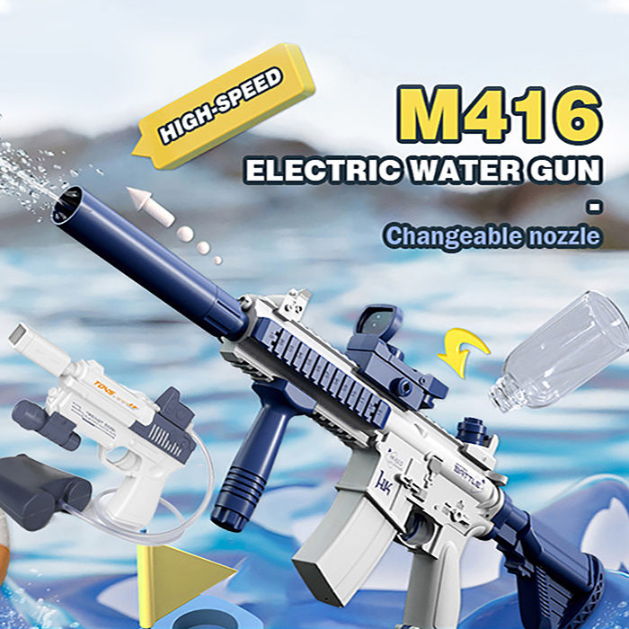 Fully Automatic Rechargeable Electric Water Gun - Long-Range Continuous Firing for Kids & Parties