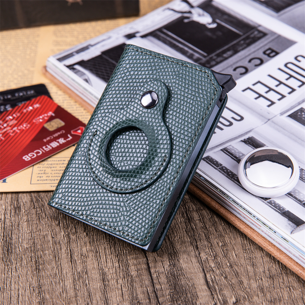 Premium Slim Rfid Leather Wallet for Men with Apple AirTag Slot