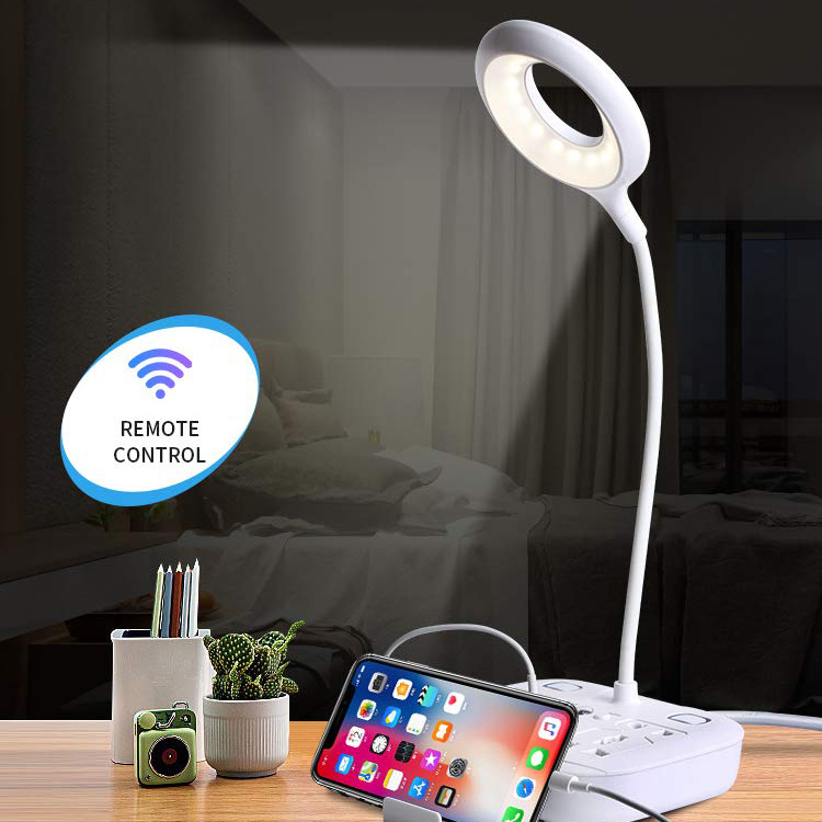 Smart LED Desk Lamp with Voice Control, Flexible Gooseneck & USB Charging