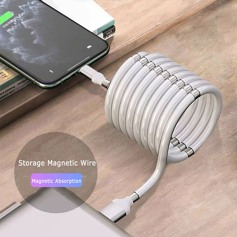 Retractable Magnetic Fast Charging & Data Cable (Type-C, Lightning, Micro USB)