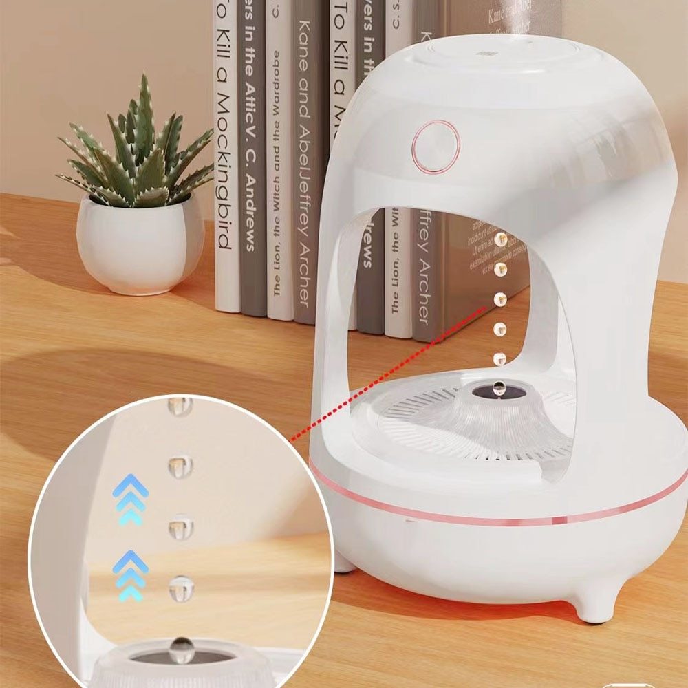 Humidificateur en forme de goutte d'eau lévitante avec lumière nocturne LED — Humidificateurs
