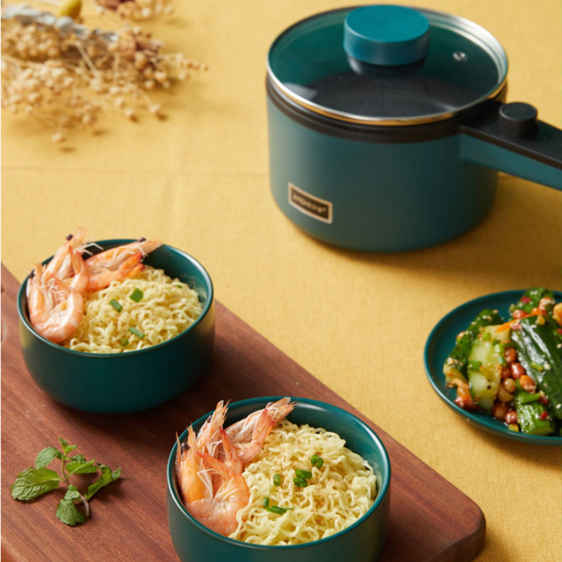 Compact Multifunctional Electric Cooking Pot - 1.2L Nonstick & Portable — Audio Amplifiers & DACs