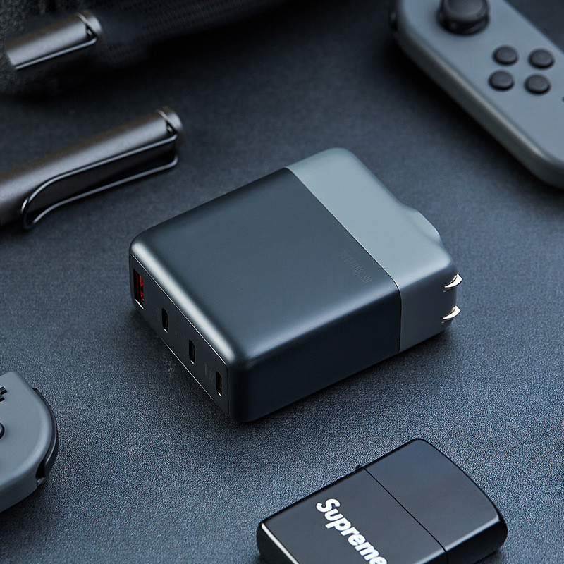 GaN 4-Port USB-C & Usb-A Fast Charger for Multi-Device Power