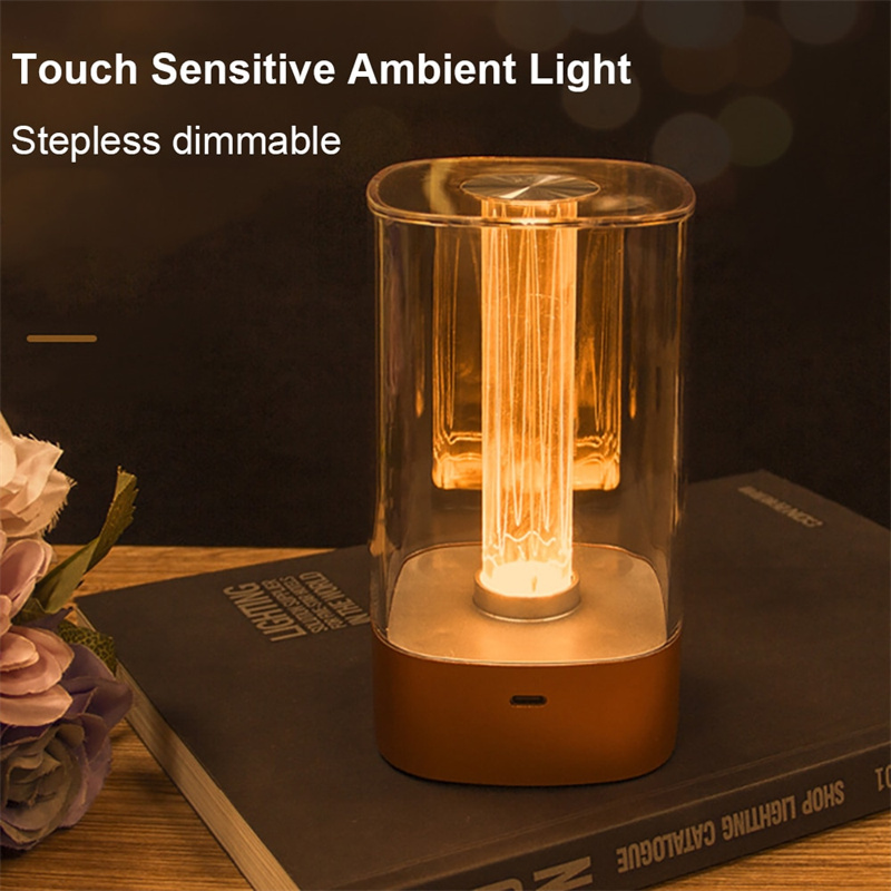 Elegant Dimmable LED Touch Lamp with USB Charging & Decorative Patterns
