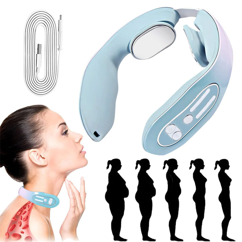 EMS Lymphatic Neck Massager with Heat Therapy