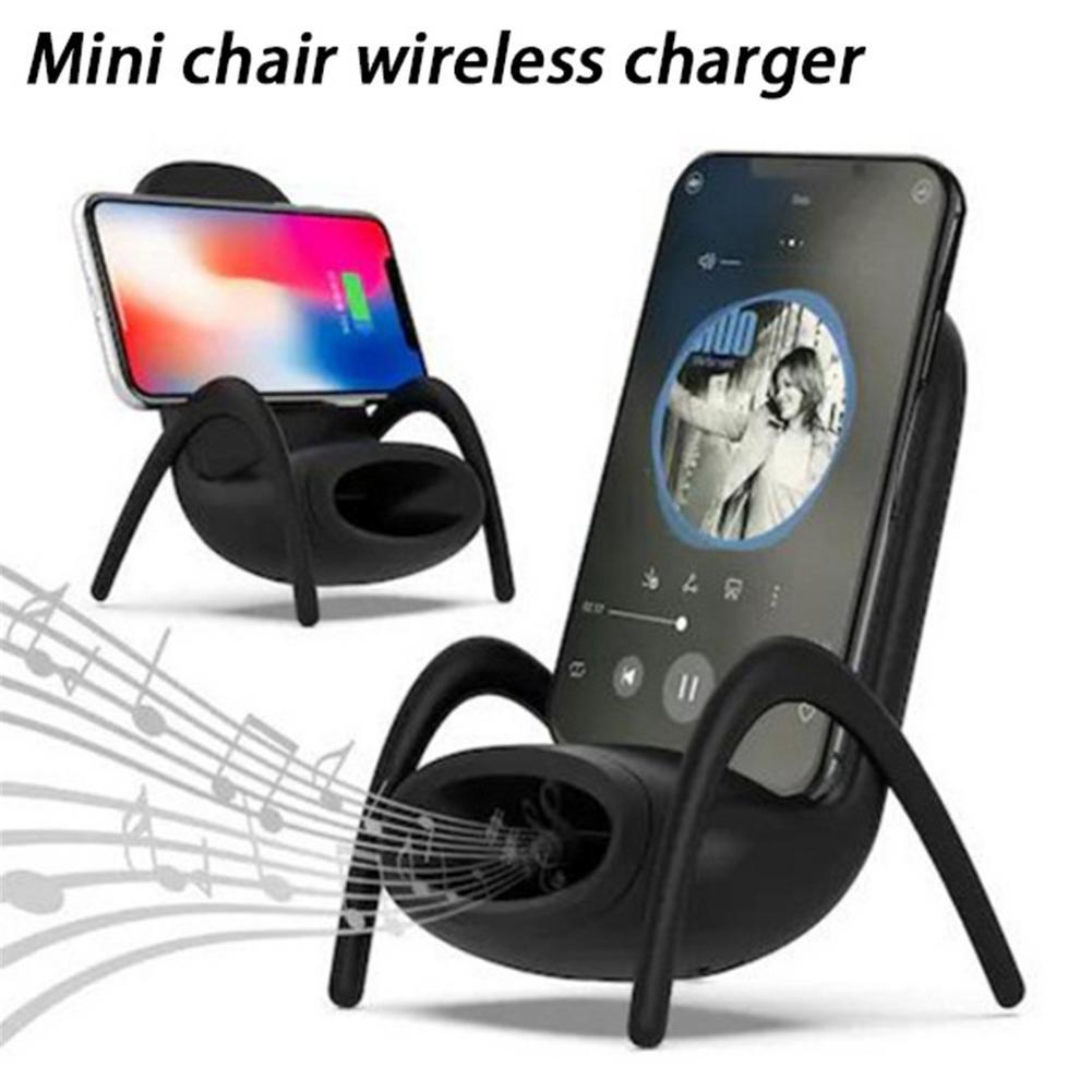 Mini Chair Wireless Charging Phone Stand | 15W Fast Charger | Desk Organizer — Storage Organizer