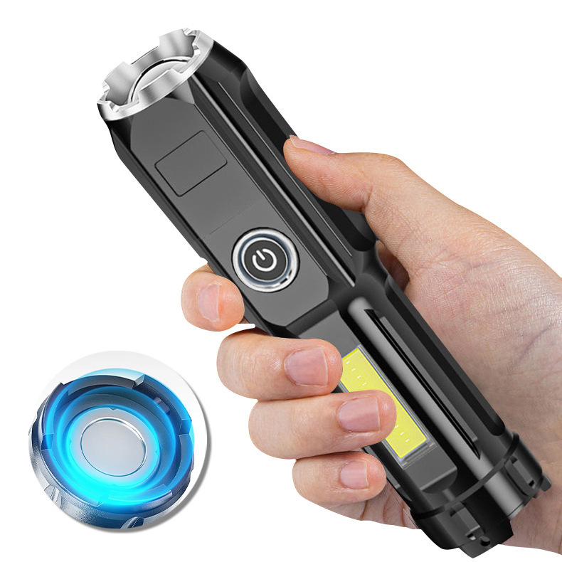 Lampe de poche LED rotative à 360° avec lumière latérale COB et base magnétique — Amplificateurs audio et DAC