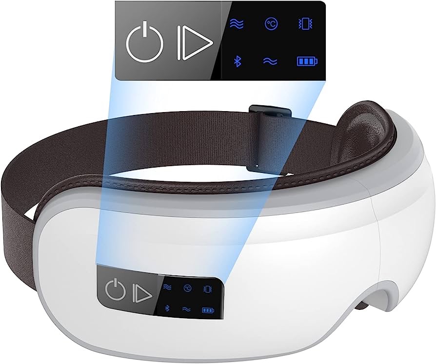 Smart Heated Eye Massager with Bluetooth and Air Compression