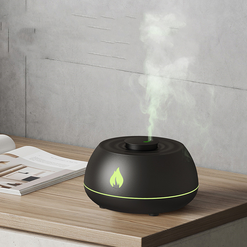 Humidificateur à effet flamme et diffuseur d'huiles essentielles avec alimentation USB — Humidificateurs