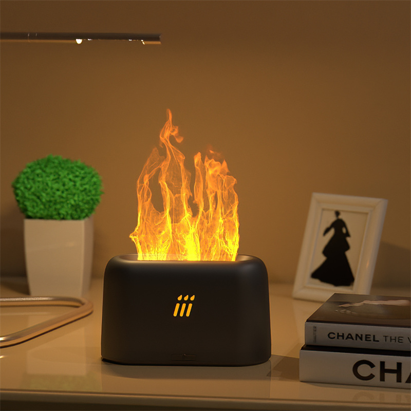 Diffuseur d'arôme et humidificateur à effet flamme ambiante