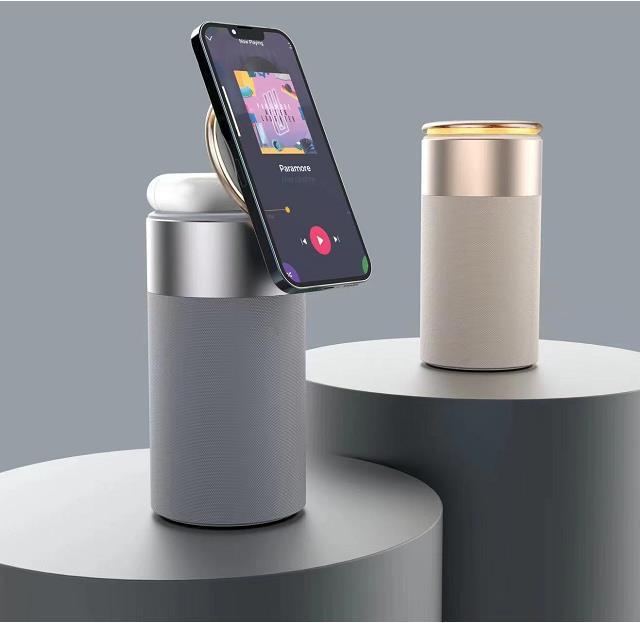 3-in-1 Wireless Charger, Bluetooth Speaker & Touch Lamp — Fast Charger Usb C