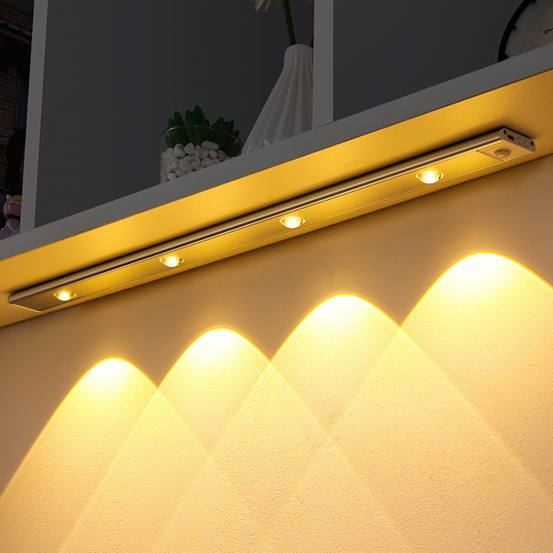 Rechargeable Motion Sensor LED Strip Light with Hill Projection & Magnetic Mount — Night Lights & Galaxy Lamps
