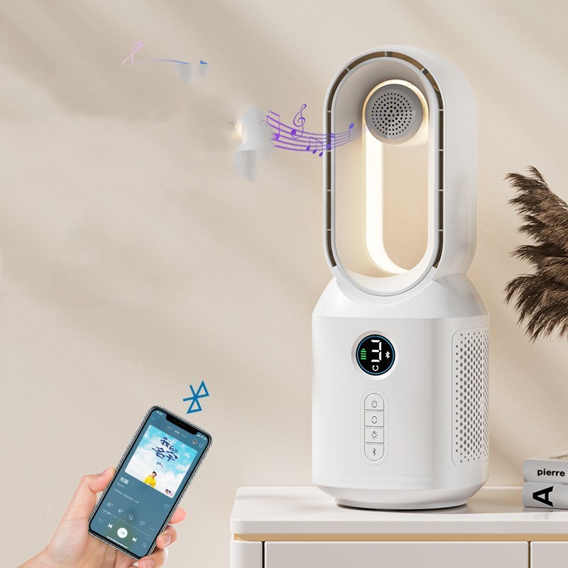 Ventilateur sans pales avec haut-parleur Bluetooth et veilleuse LED — Amplificateurs audio et DAC