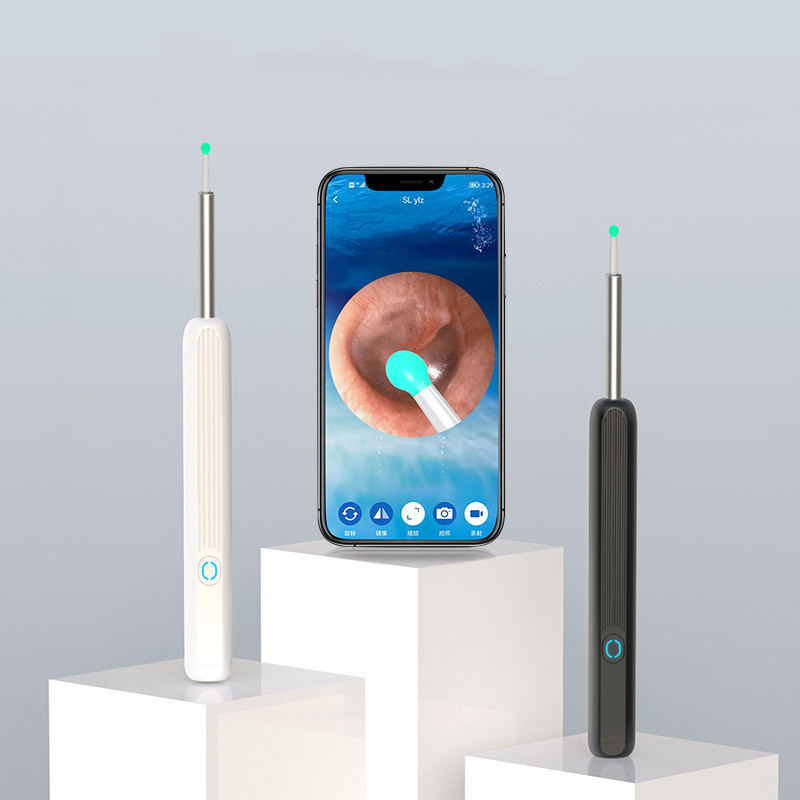 Wireless Smart Otoscope Ear Wax Removal Tool with HD Camera for iPhone & Android