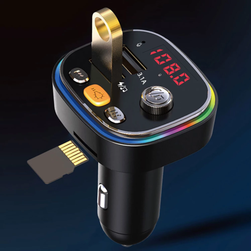 Premium Bluetooth 5.0 Car FM Transmitter with PD/QC Fast Charging & MP3 Player — Audio Amplifiers & DACs