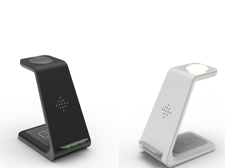 Station de Charge Sans Fil 3-en-1 pour Appareils Apple & Samsung — Chargeur sans fil