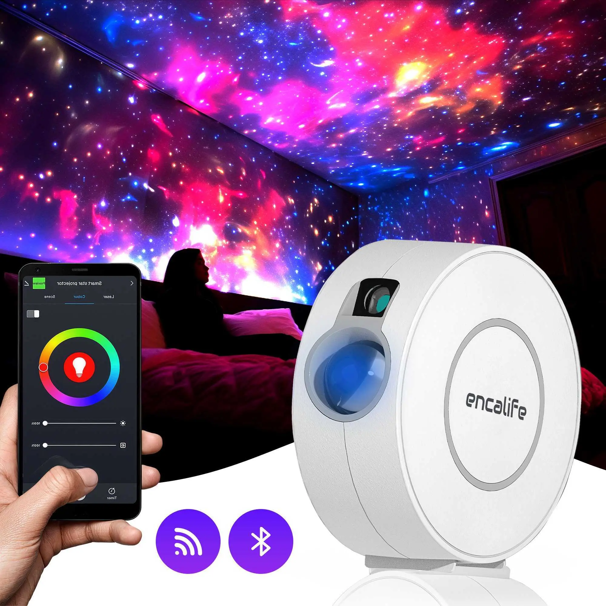 Projecteur de étoiles galactiques intelligent Atmosphere