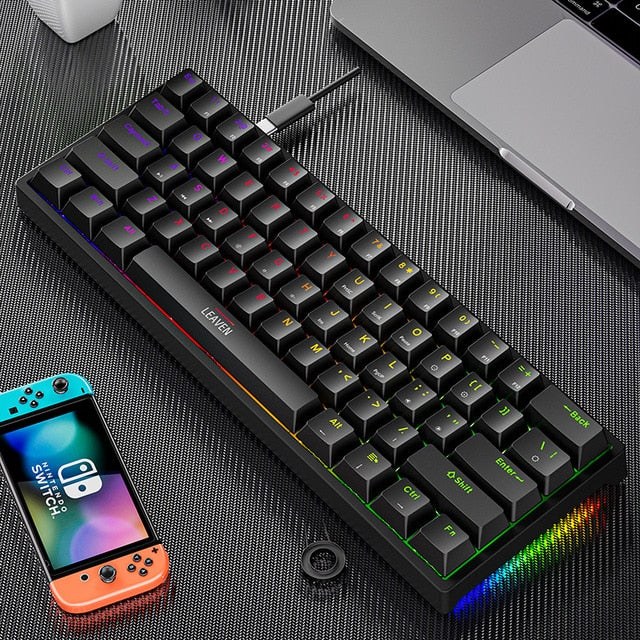 61-Key Gaming Keyboard | With RGB Backlighting - Black / Blue Switch