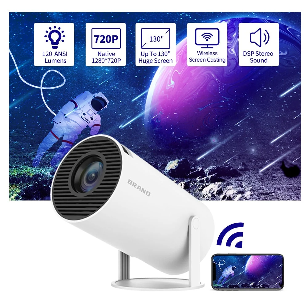 Projecteur Mini 4K Portable Encalife pour Divertissement à Domicile — Projecteur portatif