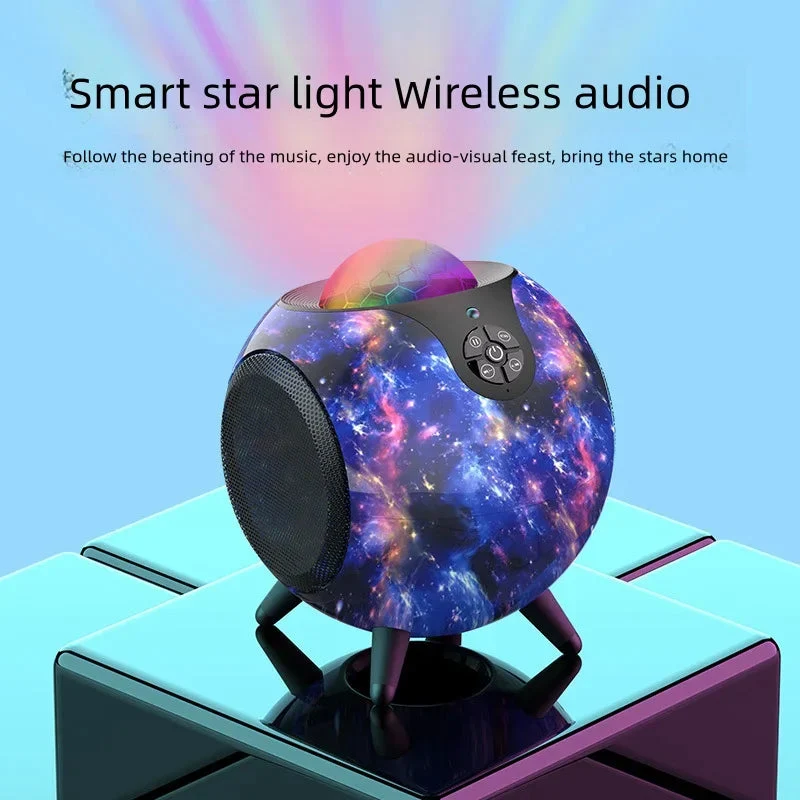 Wireless Galaxy Projector with Dual Bluetooth Speakers — Night Lights & Galaxy Lamps