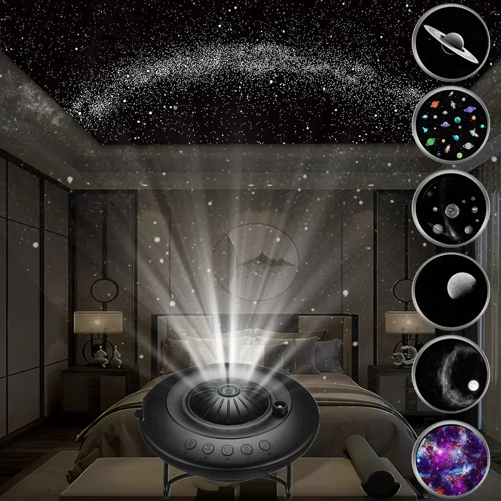 Projecteur d'Étoiles UFO Galaxy avec Clarté 4K Ultra HD — Veilleuses et lampes galaxie