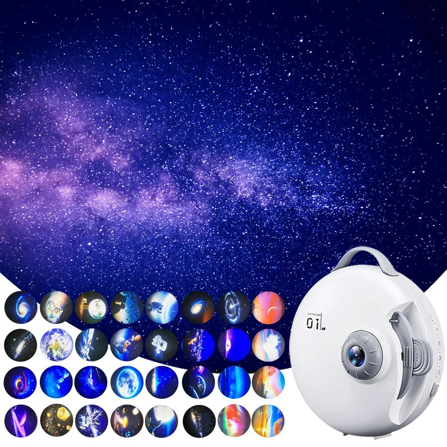Encalife Projecteur Galaxie Starry Night HD Focus avec Bluetooth — Veilleuses et lampes galaxie