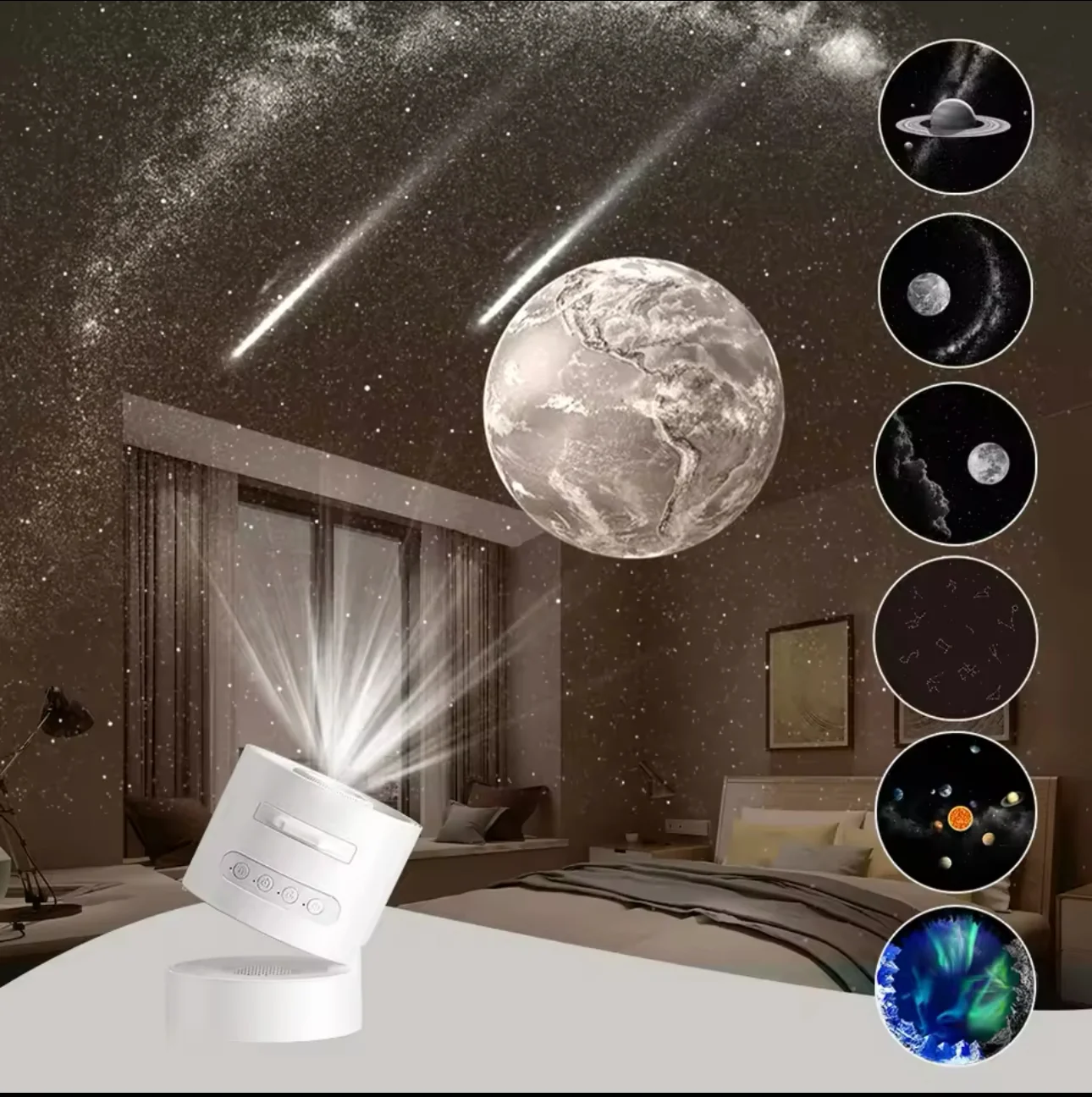 Projecteur Galactique 360° Rotation Planétarium pour Enfants — Veilleuses et lampes galaxie