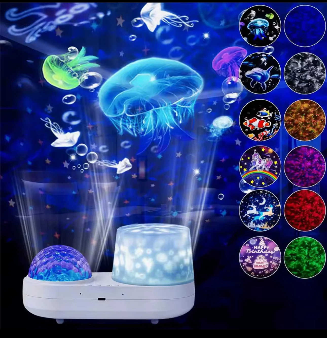Lampe Projecteur Encalife Océan pour Enfants avec Méduse — Veilleuses et lampes galaxie
