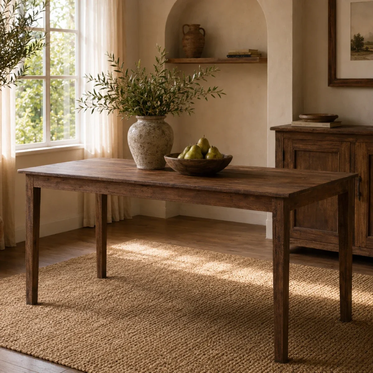 Table à manger Luciana - Bois de teck récupéré — Tables à manger