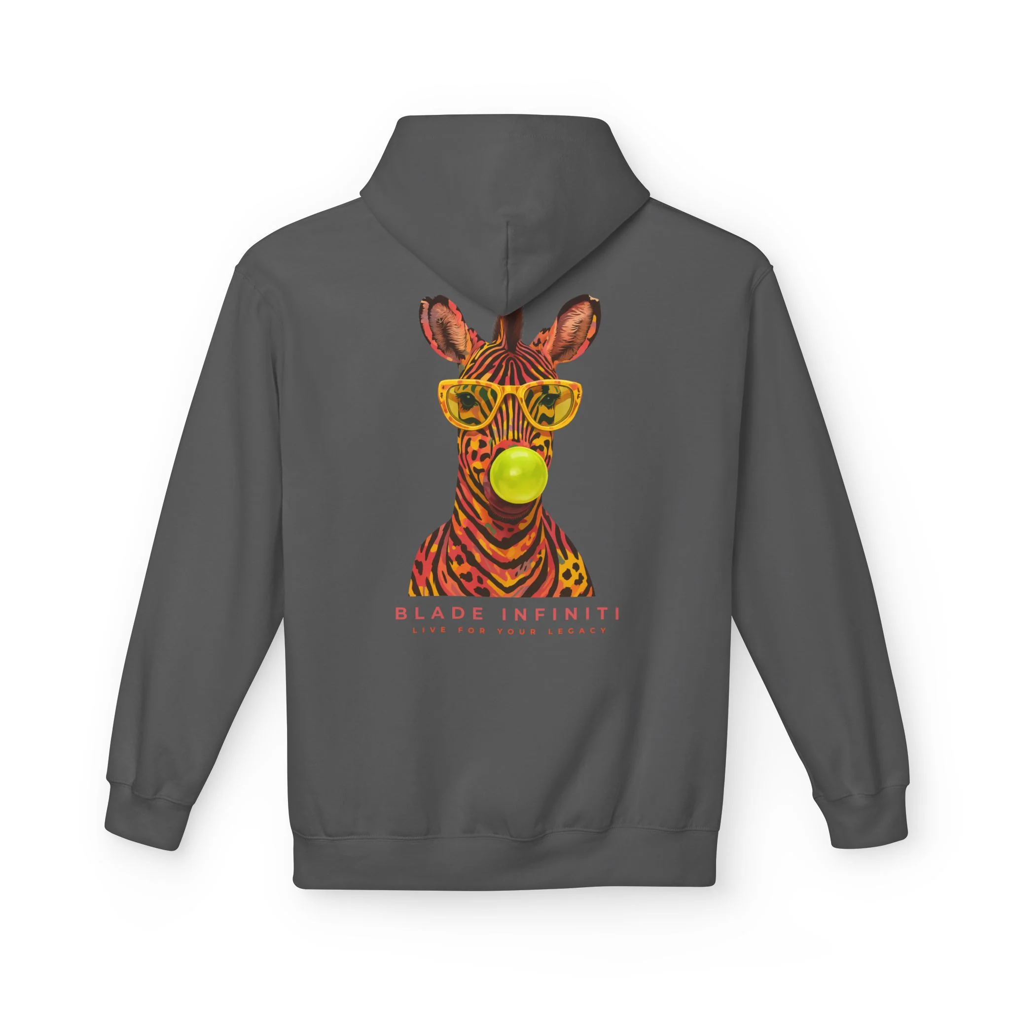 Hoodie Zebra Pop pour hommes - Charbon — Sweats à capuche pour hommes