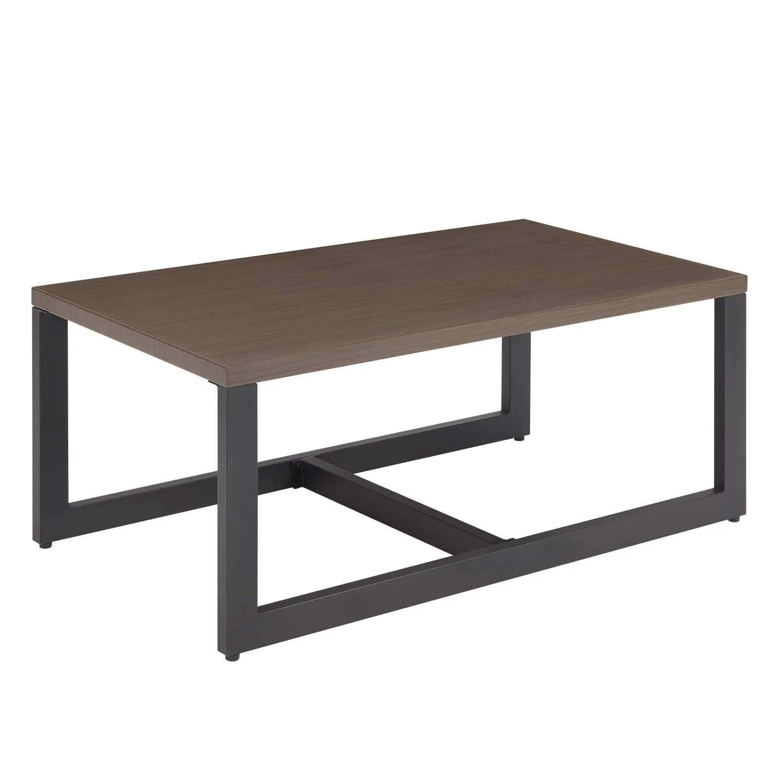 Table de café en métal de 48" Belord GRS Series avec rangement caché — Mobilier de patio et d'extérieur