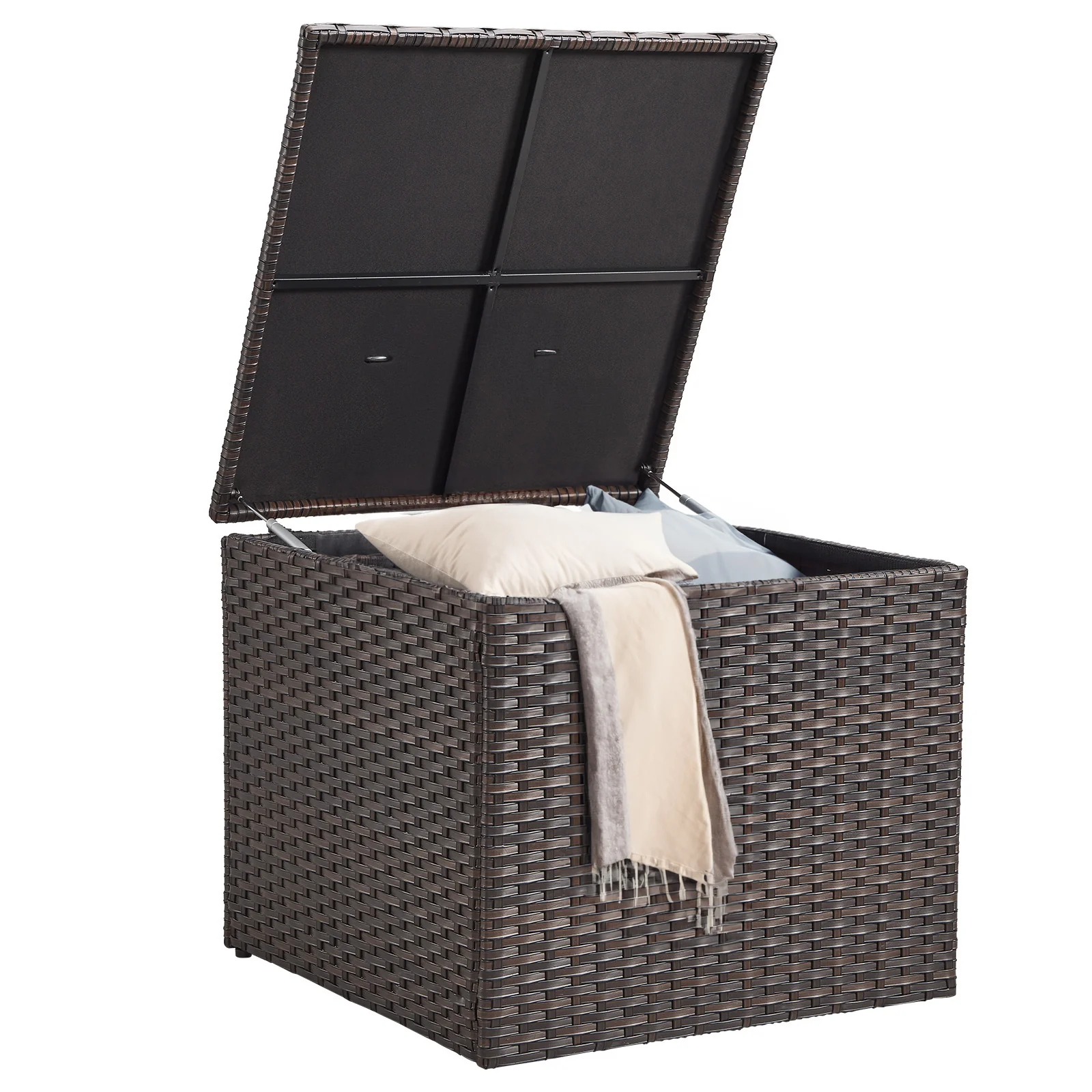 Boîte de Rangement en Osier Extérieur Belord GRS - Osier Brun — Mobilier de patio et d'extérieur