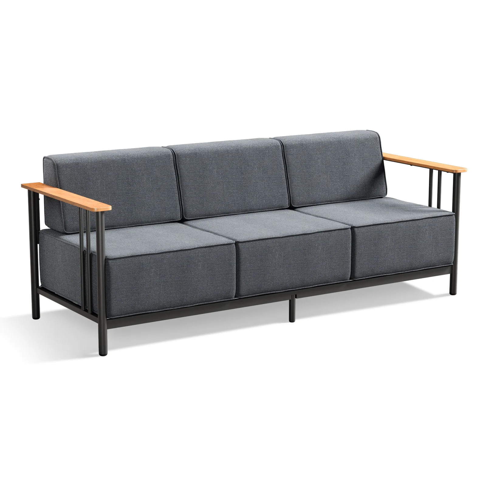 Sofa d'extérieur 3 places Belord BINGLI avec coussins de 10 pouces — Mobilier de patio et d'extérieur