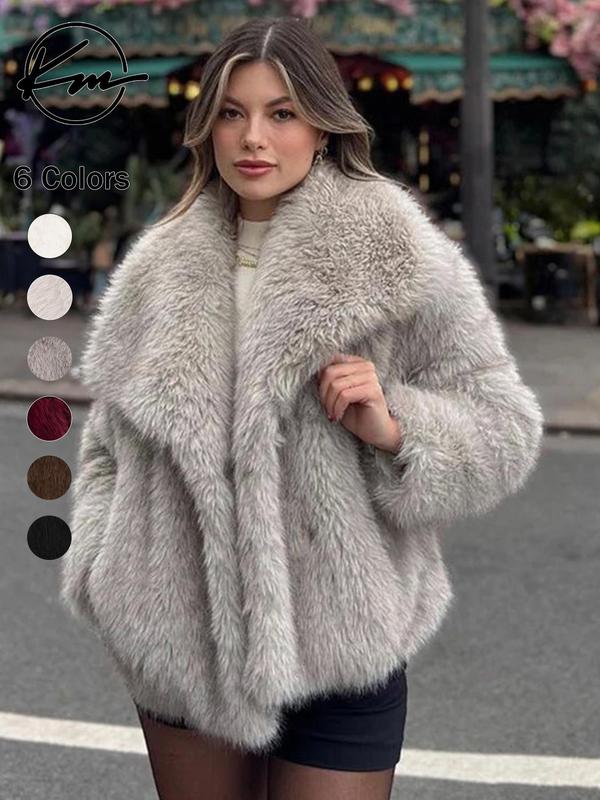Veste de Luxe en Fourrure Synthétique Priscilla pour Femmes - Gris Clair — Veste d'hiver Femme