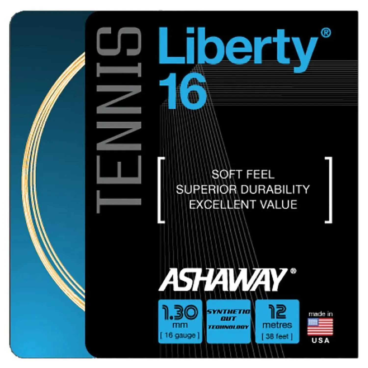 Corde de tennis Ashaway Liberty 16G - Or — Raquette de Tennis