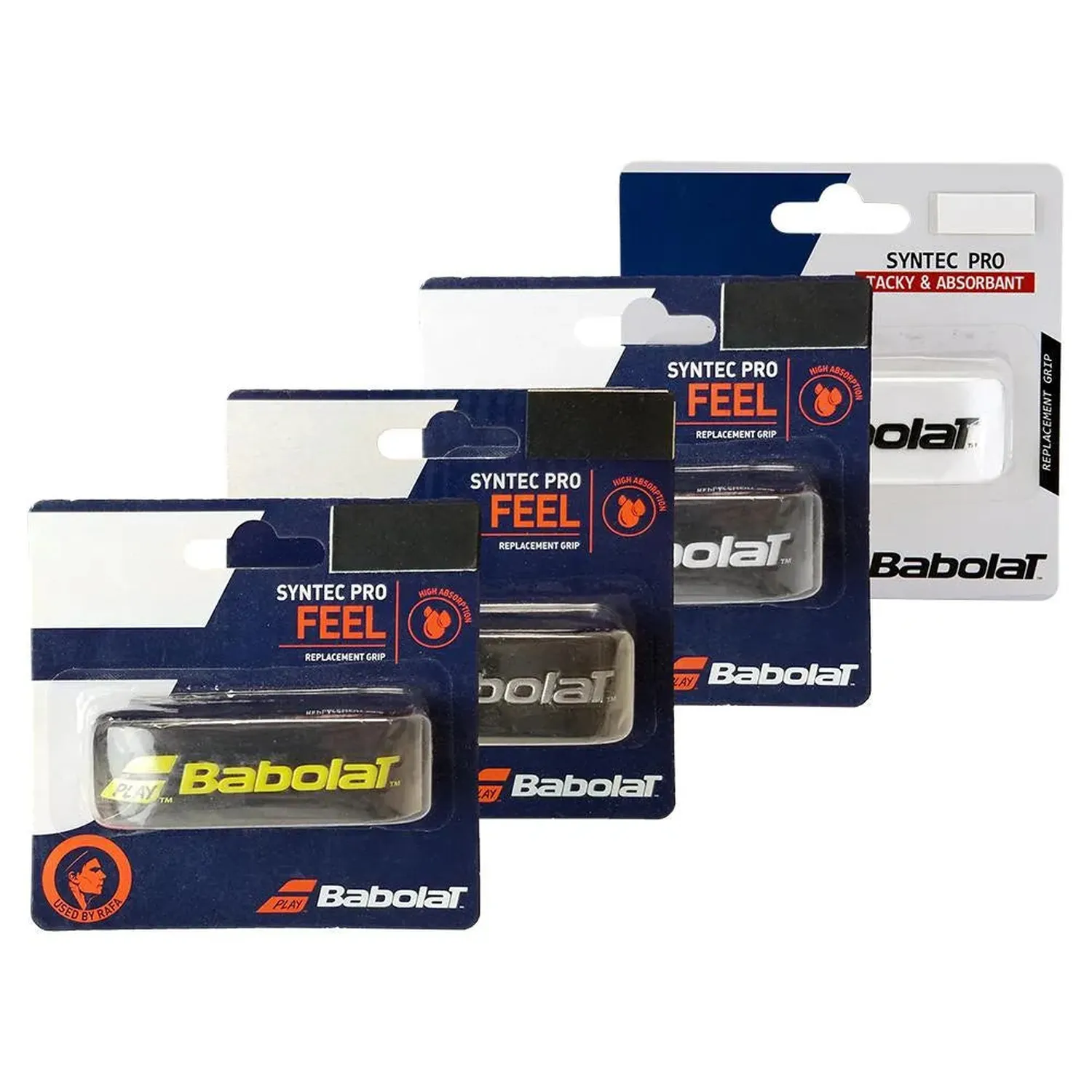 Babolat Syntec Pro Poignée de Tennis de Remplacement - Noir/Blanc — Raquette de Tennis