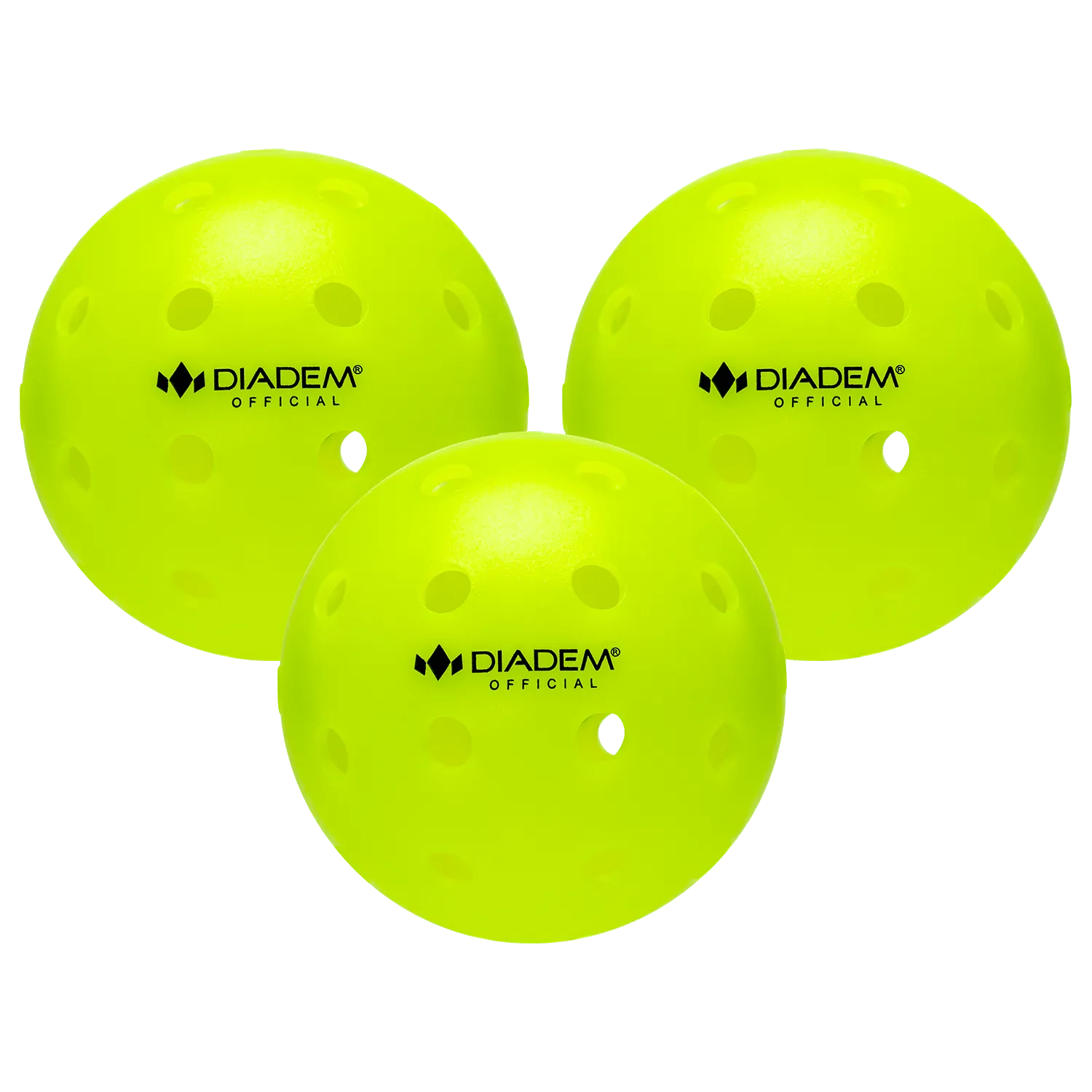 Diadem Power Pickleball Balls 3 Pack Neon — Tennis & Pickleball Balls