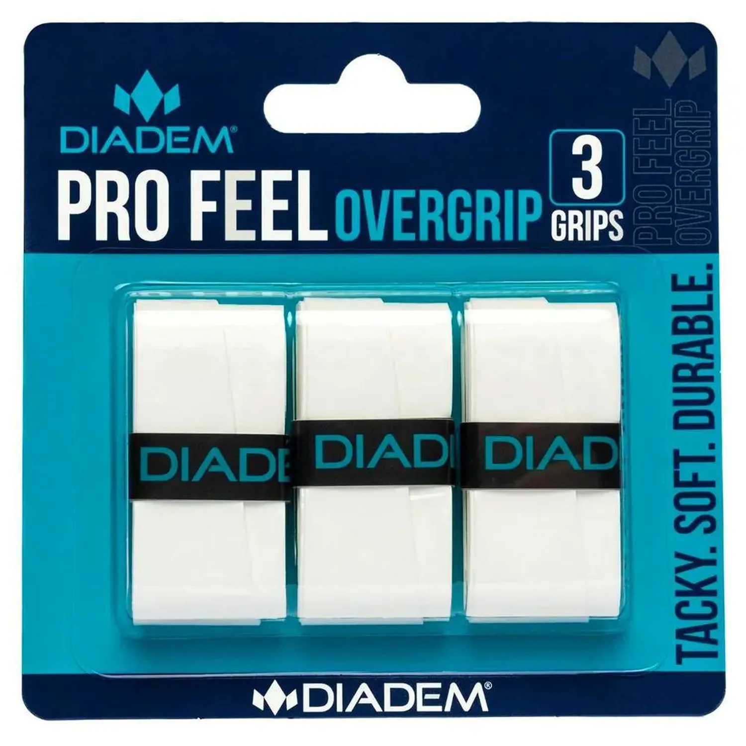 Diadem Pro Feel Surgrip de Tennis 3 Paquets - Blanc — Raquette de Tennis