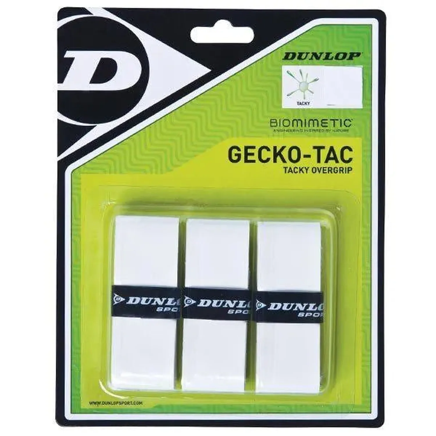 Dunlop Gecko-Tac Surgrip Tacky Blanc - Paquet de 3
