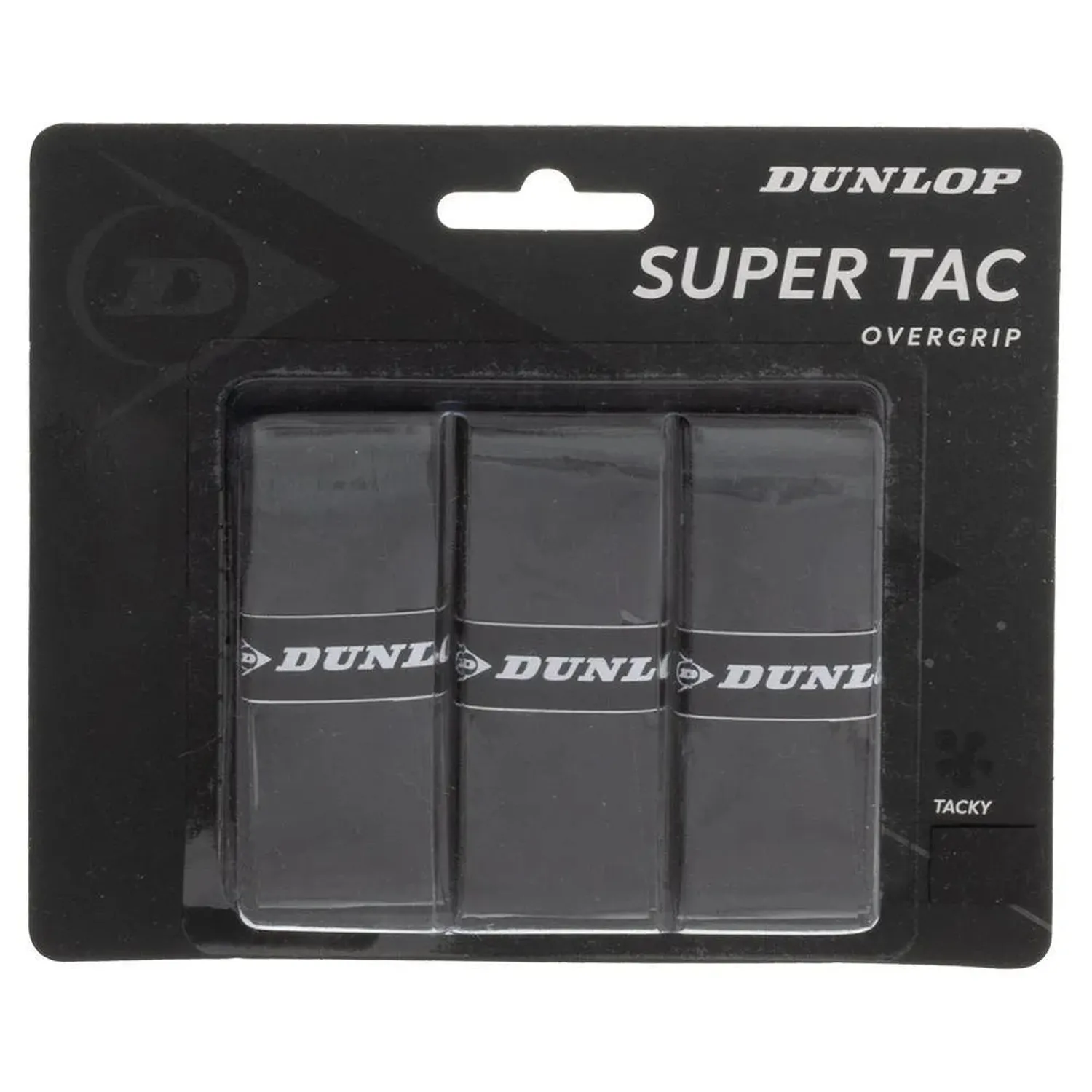 Dunlop Super Tac Grip de Tennis 3 Pack - Noir — Raquette de Tennis