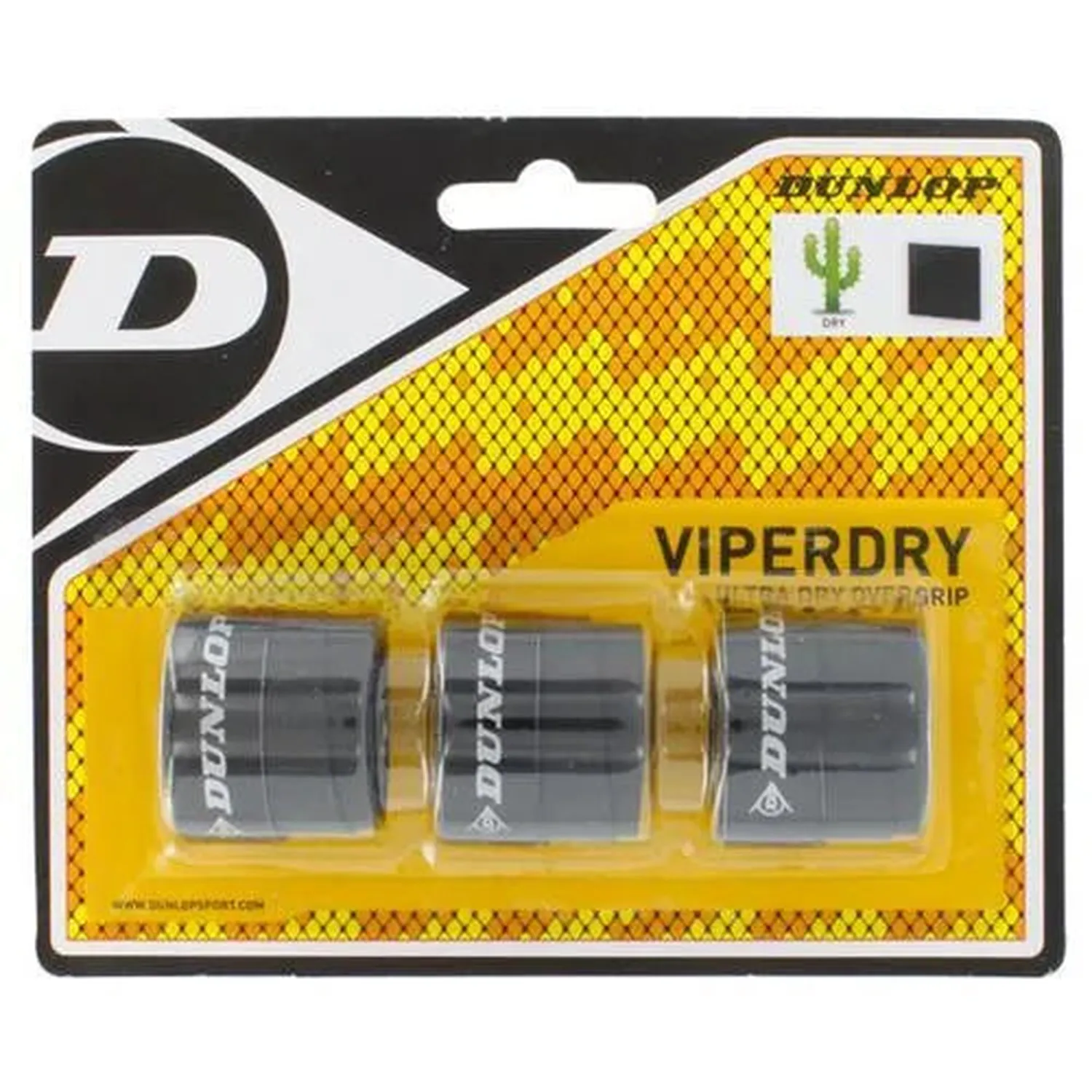 Dunlop Viperdry Noir 3 Paquet Surgrip Ultra Sec