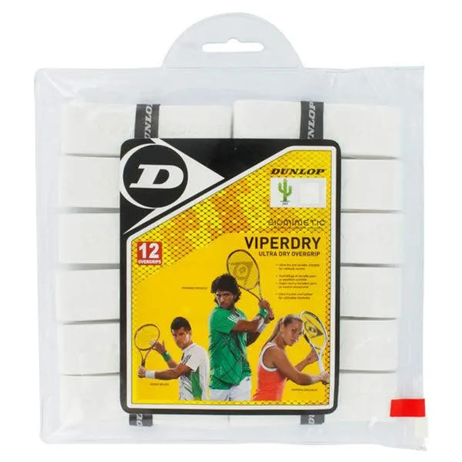 Dunlop Viperdry Blanc 12 Paquet Ultra Dry Grip de Tennis