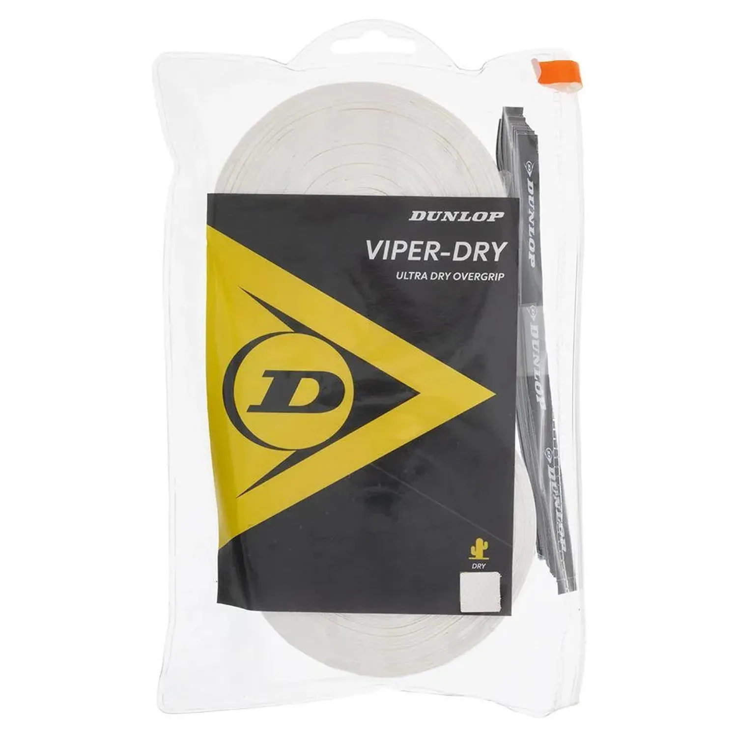 Dunlop Viperdry Blanc 30 Paquet de Surgrip Ultra Sec — Raquette de Tennis