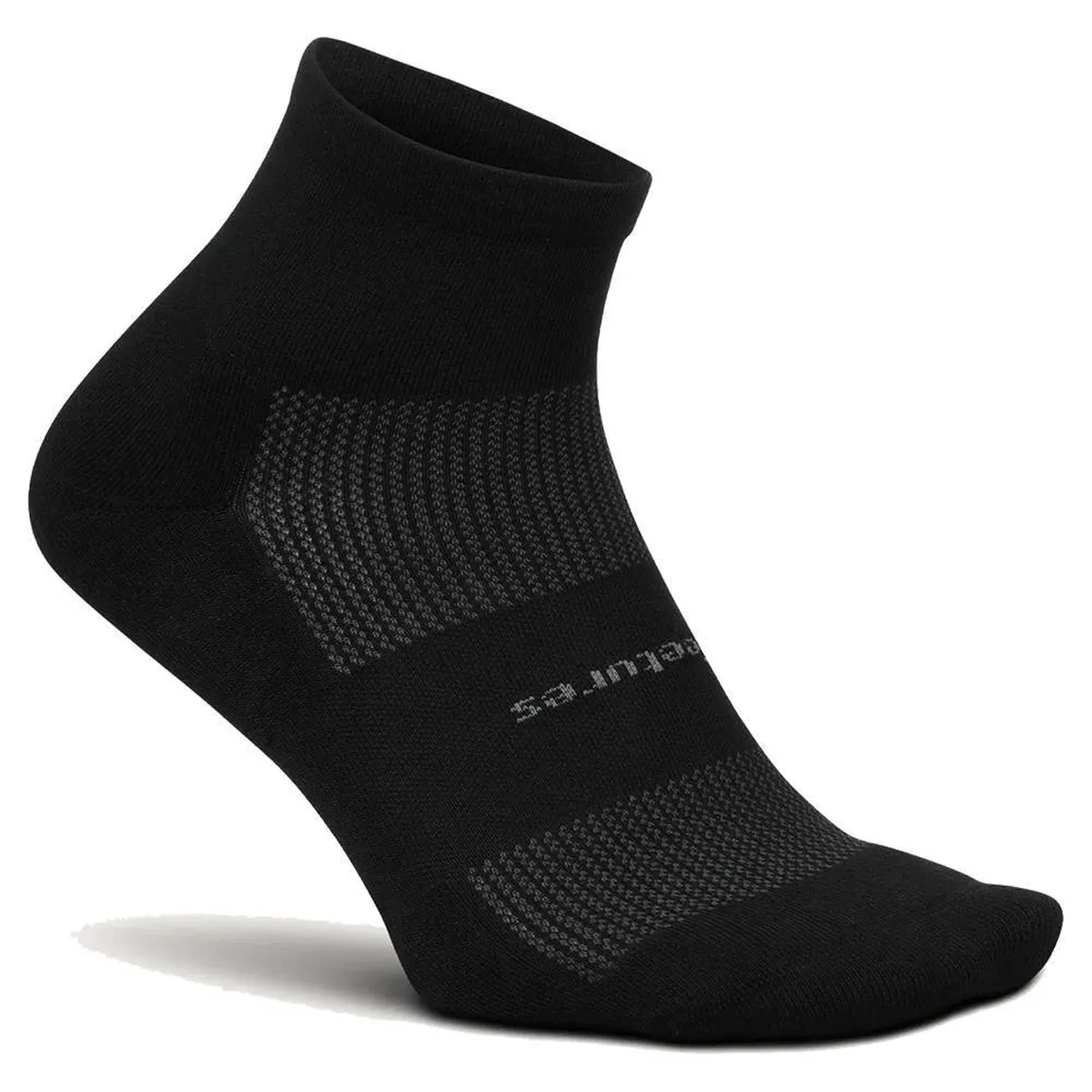 Chaussettes Quartier Max Cushion de Haute Performance Feetures Noires — Chaussettes de sport