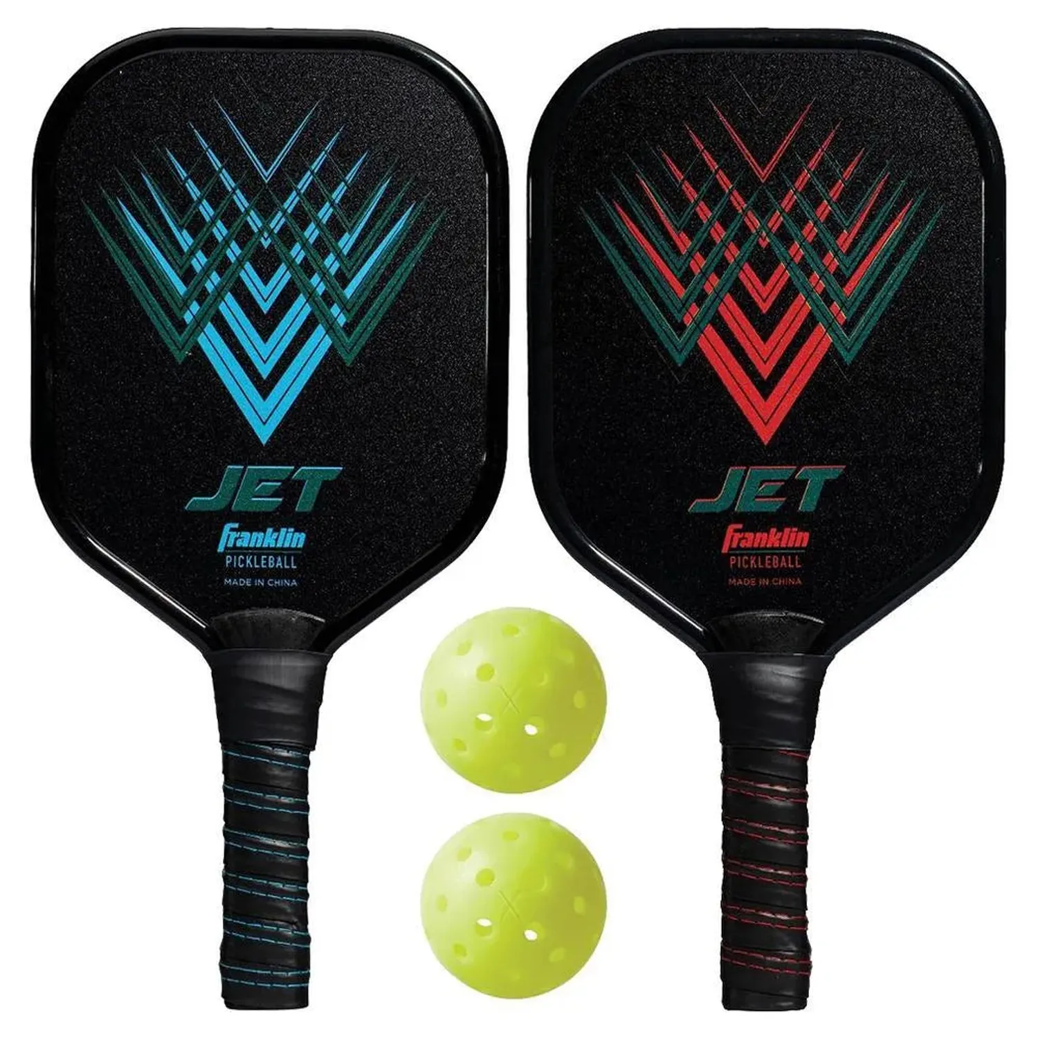 Ensemble de Pagaies et Balles de Pickleball Franklin Jet en Aluminium pour 2 Joueurs