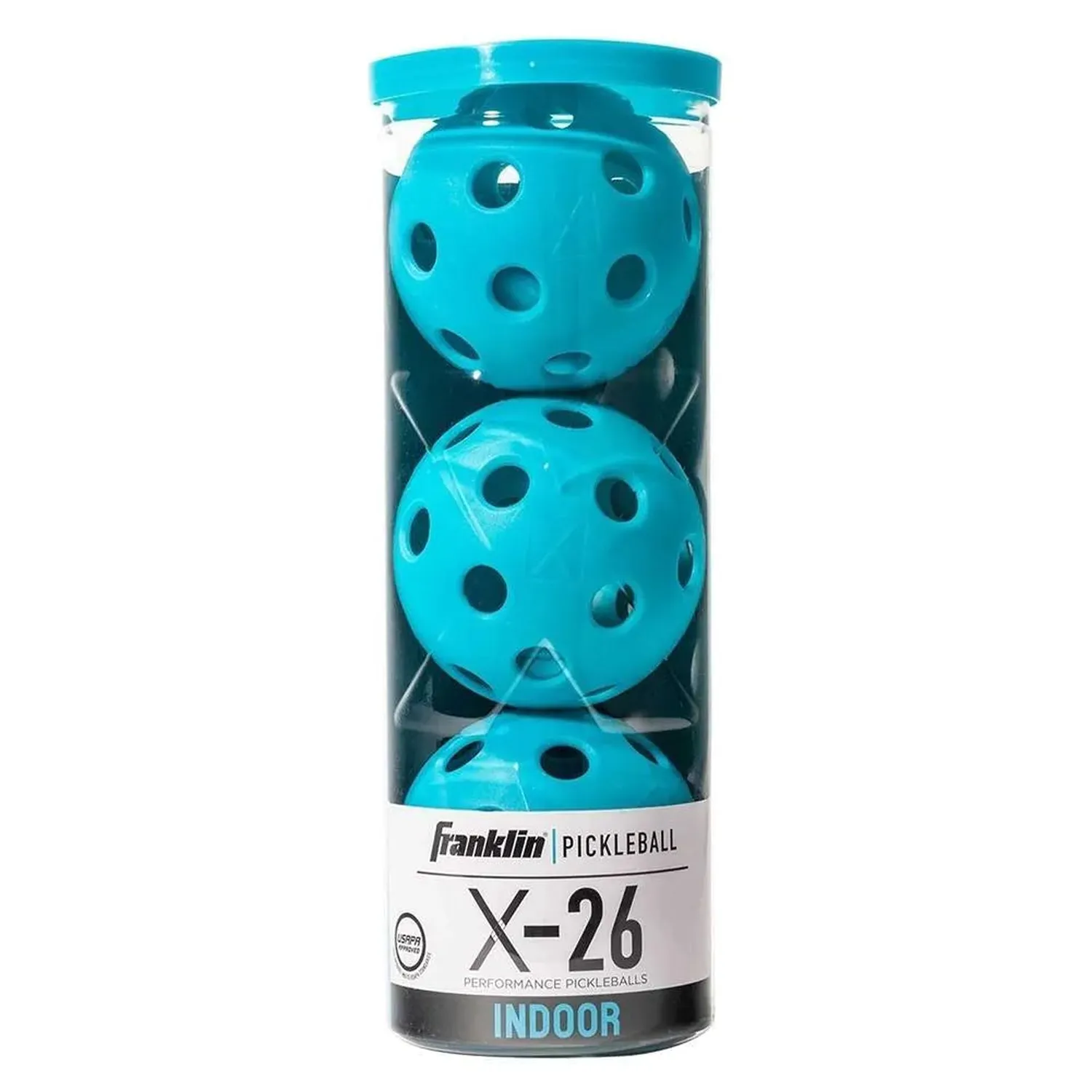 Franklin Sports X-26 Balles de Pickleball Intérieur 3 Pack - Bleu — Palettes de pickleball